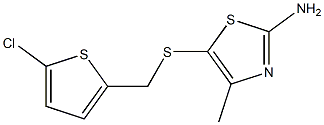 5-{[(5-chlorothien-2-yl)methyl]thio}-4-methyl-1,3-thiazol-2-amine 结构式