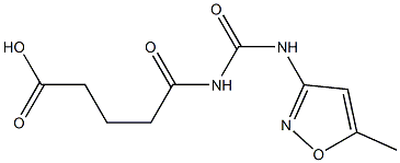 5-{[(5-methyl-1,2-oxazol-3-yl)carbamoyl]amino}-5-oxopentanoic acid 结构式