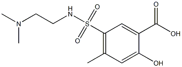 5-{[2-(dimethylamino)ethyl]sulfamoyl}-2-hydroxy-4-methylbenzoic acid 结构式