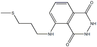 5-{[3-(methylsulfanyl)propyl]amino}-1,2,3,4-tetrahydrophthalazine-1,4-dione 结构式
