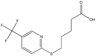 5-{[5-(trifluoromethyl)pyridin-2-yl]sulfanyl}pentanoic acid 结构式