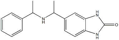 5-{1-[(1-phenylethyl)amino]ethyl}-2,3-dihydro-1H-1,3-benzodiazol-2-one 结构式