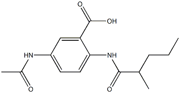 5-acetamido-2-(2-methylpentanamido)benzoic acid 结构式