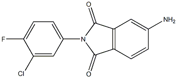 5-amino-2-(3-chloro-4-fluorophenyl)-2,3-dihydro-1H-isoindole-1,3-dione 结构式