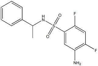 5-amino-2,4-difluoro-N-(1-phenylethyl)benzene-1-sulfonamide 结构式