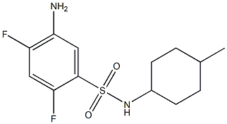 5-amino-2,4-difluoro-N-(4-methylcyclohexyl)benzene-1-sulfonamide 结构式