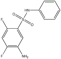 5-amino-2,4-difluoro-N-phenylbenzene-1-sulfonamide 结构式