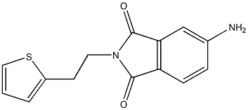 5-amino-2-[2-(thiophen-2-yl)ethyl]-2,3-dihydro-1H-isoindole-1,3-dione 结构式