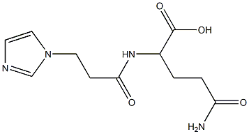 5-amino-2-{[3-(1H-imidazol-1-yl)propanoyl]amino}-5-oxopentanoic acid 结构式