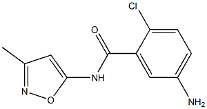 5-amino-2-chloro-N-(3-methyl-1,2-oxazol-5-yl)benzamide 结构式