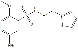 5-amino-2-methoxy-N-[2-(thiophen-2-yl)ethyl]benzene-1-sulfonamide 结构式