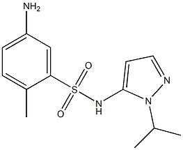 5-amino-2-methyl-N-[1-(propan-2-yl)-1H-pyrazol-5-yl]benzene-1-sulfonamide 结构式