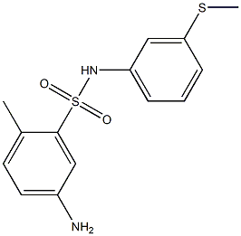5-amino-2-methyl-N-[3-(methylsulfanyl)phenyl]benzene-1-sulfonamide 结构式