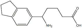 5-amino-5-(2,3-dihydro-1H-inden-5-yl)pentanoic acid 结构式