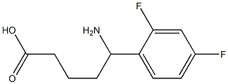 5-amino-5-(2,4-difluorophenyl)pentanoic acid 结构式