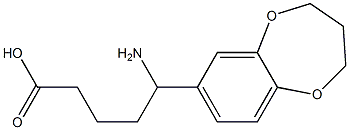 5-amino-5-(3,4-dihydro-2H-1,5-benzodioxepin-7-yl)pentanoic acid 结构式