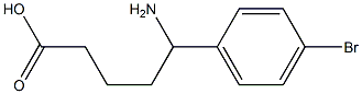 5-amino-5-(4-bromophenyl)pentanoic acid 结构式