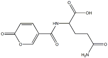 5-amino-5-oxo-2-{[(2-oxo-2H-pyran-5-yl)carbonyl]amino}pentanoic acid 结构式