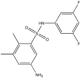 5-amino-N-(3,5-difluorophenyl)-2,3-dimethylbenzene-1-sulfonamide 结构式