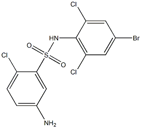 5-amino-N-(4-bromo-2,6-dichlorophenyl)-2-chlorobenzene-1-sulfonamide 结构式