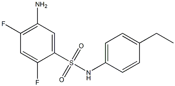 5-amino-N-(4-ethylphenyl)-2,4-difluorobenzene-1-sulfonamide 结构式