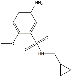 5-amino-N-(cyclopropylmethyl)-2-methoxybenzene-1-sulfonamide 结构式