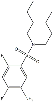 5-amino-N,N-dibutyl-2,4-difluorobenzene-1-sulfonamide 结构式