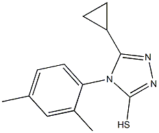 5-cyclopropyl-4-(2,4-dimethylphenyl)-4H-1,2,4-triazole-3-thiol 结构式