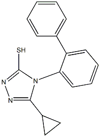 5-cyclopropyl-4-(2-phenylphenyl)-4H-1,2,4-triazole-3-thiol 结构式