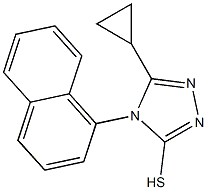 5-cyclopropyl-4-(naphthalen-1-yl)-4H-1,2,4-triazole-3-thiol 结构式