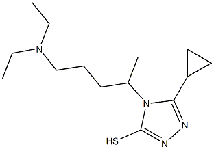 5-cyclopropyl-4-[4-(diethylamino)-1-methylbutyl]-4H-1,2,4-triazole-3-thiol 结构式