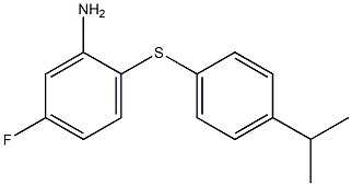 5-fluoro-2-{[4-(propan-2-yl)phenyl]sulfanyl}aniline 结构式
