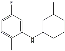 5-fluoro-2-methyl-N-(3-methylcyclohexyl)aniline 结构式