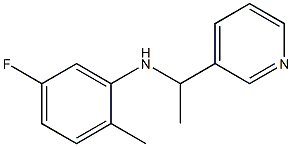 5-fluoro-2-methyl-N-[1-(pyridin-3-yl)ethyl]aniline 结构式