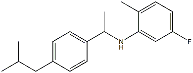 5-fluoro-2-methyl-N-{1-[4-(2-methylpropyl)phenyl]ethyl}aniline 结构式