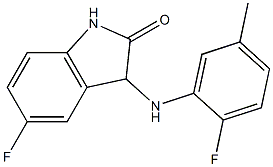 5-fluoro-3-[(2-fluoro-5-methylphenyl)amino]-2,3-dihydro-1H-indol-2-one 结构式