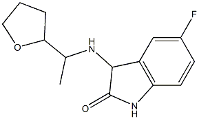 5-fluoro-3-{[1-(oxolan-2-yl)ethyl]amino}-2,3-dihydro-1H-indol-2-one 结构式