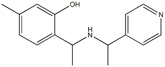 5-methyl-2-(1-{[1-(pyridin-4-yl)ethyl]amino}ethyl)phenol 结构式