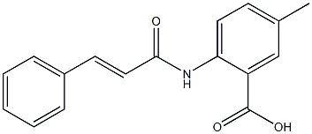 5-methyl-2-(3-phenylprop-2-enamido)benzoic acid 结构式