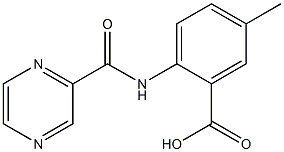 5-methyl-2-[(pyrazin-2-ylcarbonyl)amino]benzoic acid 结构式