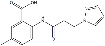 5-methyl-2-[3-(1H-1,2,3-triazol-1-yl)propanamido]benzoic acid 结构式