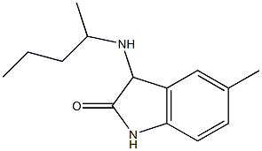 5-methyl-3-(pentan-2-ylamino)-2,3-dihydro-1H-indol-2-one 结构式