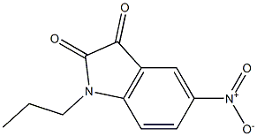 5-nitro-1-propyl-2,3-dihydro-1H-indole-2,3-dione 结构式