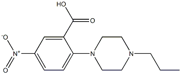 5-nitro-2-(4-propylpiperazin-1-yl)benzoic acid 结构式