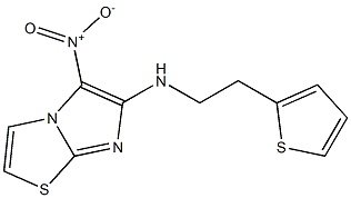 5-nitro-N-(2-thien-2-ylethyl)imidazo[2,1-b][1,3]thiazol-6-amine 结构式