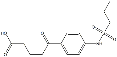 5-oxo-5-[4-(propane-1-sulfonamido)phenyl]pentanoic acid 结构式