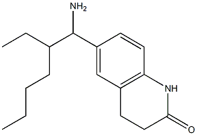 6-(1-amino-2-ethylhexyl)-1,2,3,4-tetrahydroquinolin-2-one 结构式