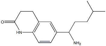 6-(1-amino-4-methylpentyl)-1,2,3,4-tetrahydroquinolin-2-one 结构式