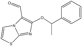 6-(1-phenylethoxy)imidazo[2,1-b][1,3]thiazole-5-carbaldehyde 结构式