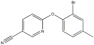 6-(2-bromo-4-methylphenoxy)pyridine-3-carbonitrile 结构式